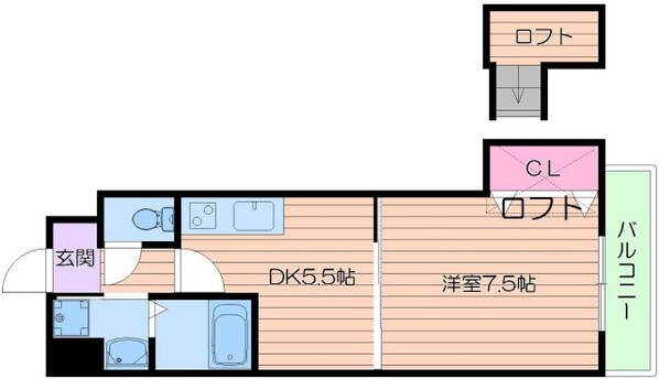 ブルージュ天王寺の物件間取画像